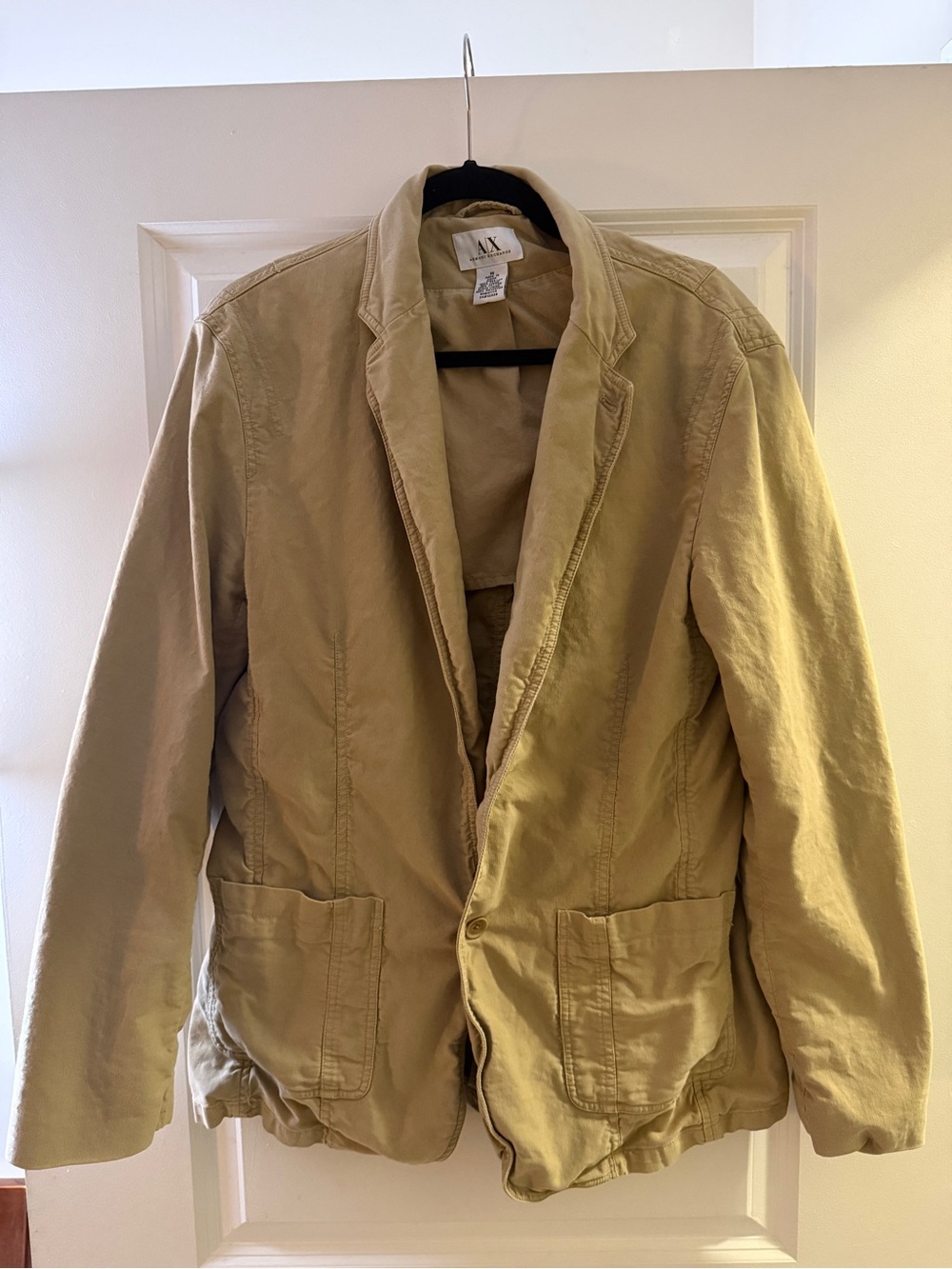 Armani Exchange Men's Light Tan Casual Blazer Jacket